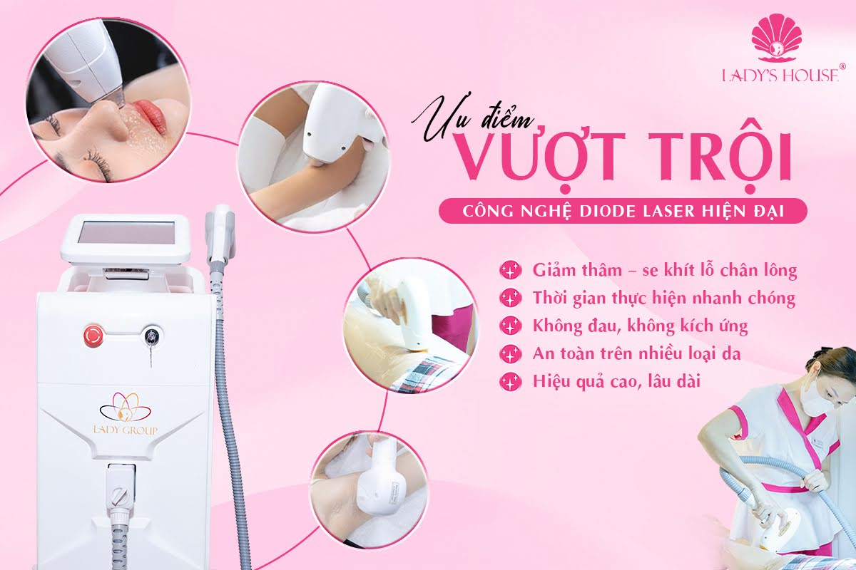 Ưu điểm vượt trội của triệt lông bằng công nghệ Diode laser